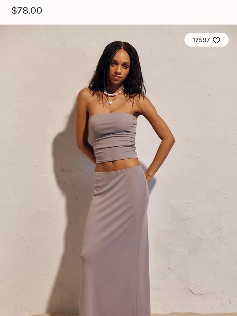 Free People Strapless Maxi Dress in Light Taupe